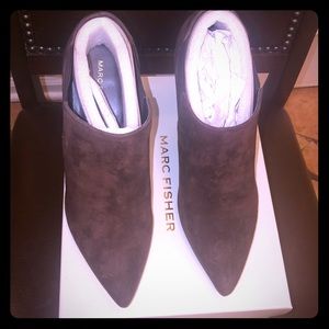 New in box Marc Fisher brown suede booties.